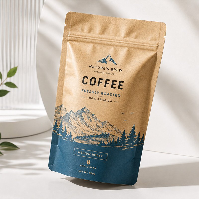 Eco-friendly Kraft Stand Up Pouch Flexible Packaging Solution 2