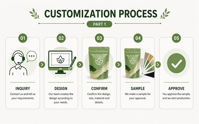 1g Mylar Bag Customization Process