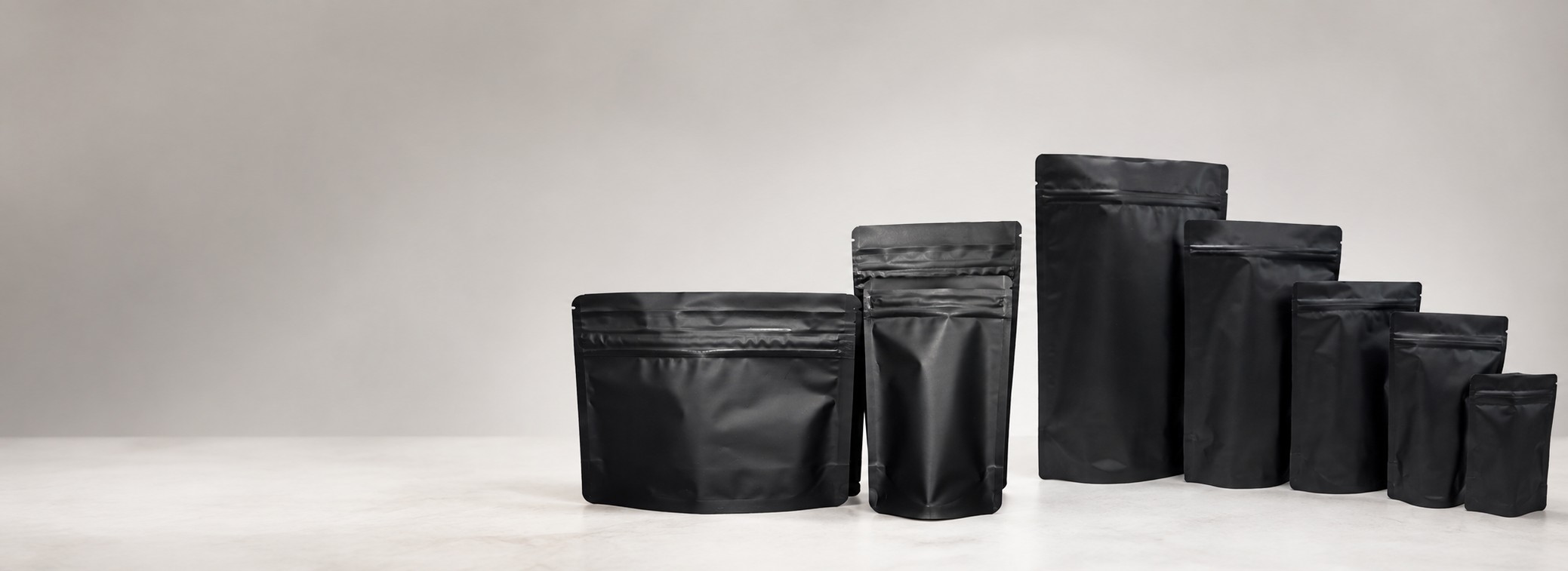 Matte Black Stand Up Pouch Manufacturer