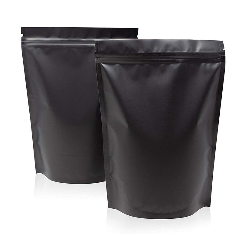 Customized Functional Features for Matte Black Stand-Up Pouch