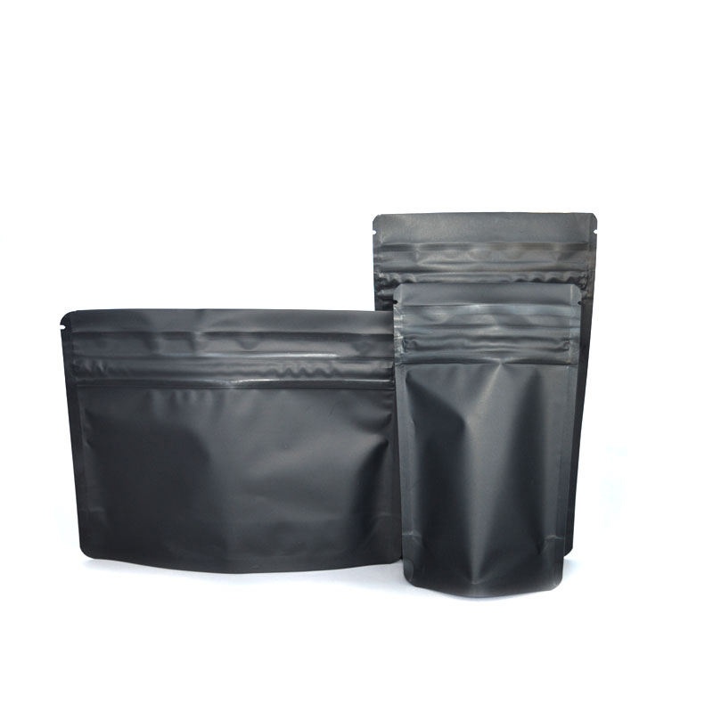 Customized Functional Features for Matte Black Stand-Up Pouch