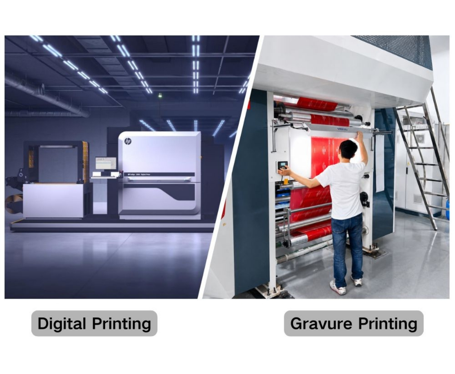 Printing Structures and Methods for Gold Stand-Up Pouches