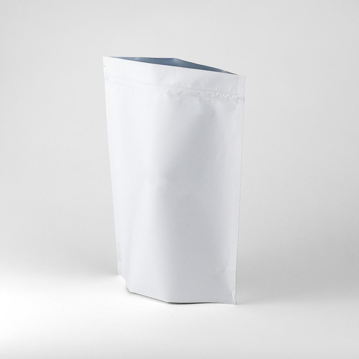 White stand-up pouch